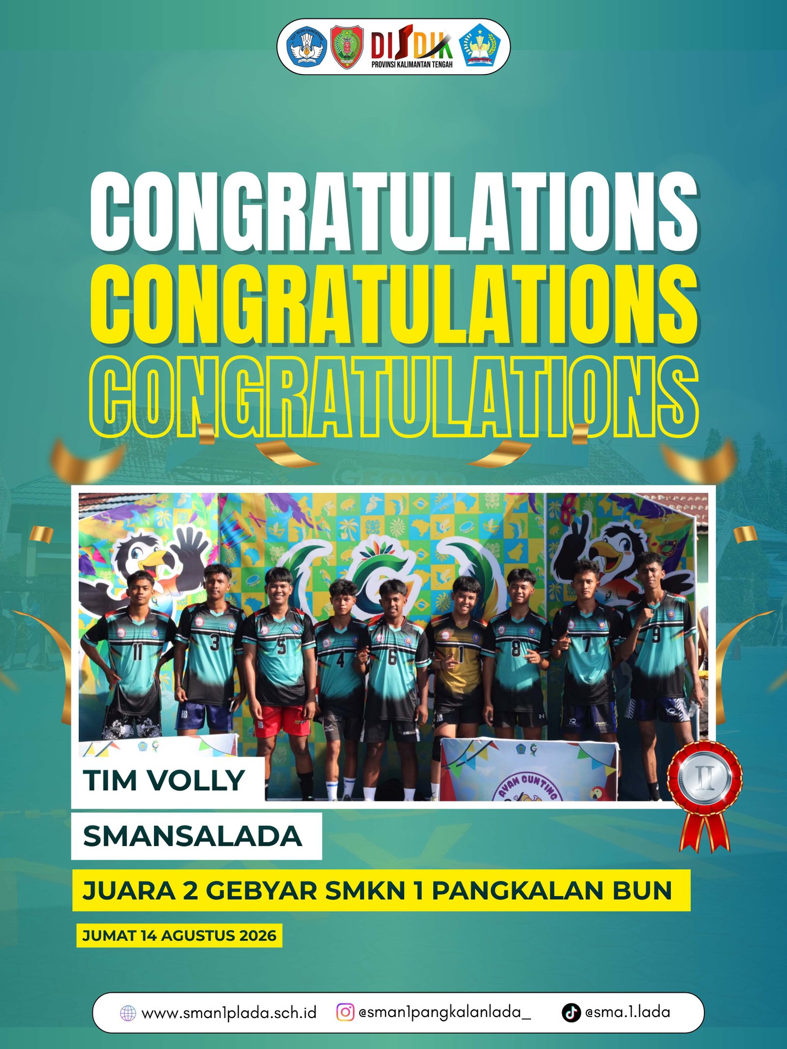 JUARA 2 VOLLY GEBYAR SMKN 1 PANGKALAN BUN 